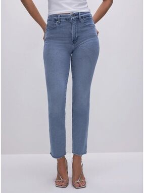 NWT Good American Good Legs Straight Split Pockets Jeans Size 6